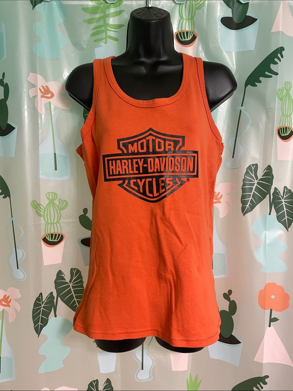 Harley-Davidson Orange Tank with Black Logo